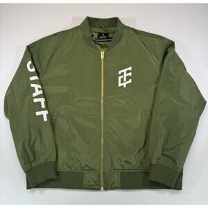 Threadfast 395J Bomber Jacket XL Olive Represent Staff Graphic Zip